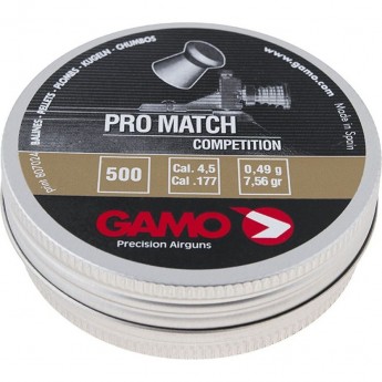 Пули пневматические GAMO Pro-match 4,5мм (500шт) 100шт Пули пневматические GAMO Pro-match 4,5мм (500шт) 100шт